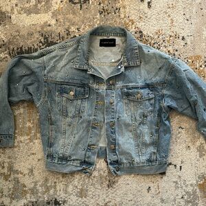 Mustard Seed size M oversized studded denim jacket